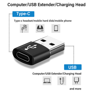 C型适配器C型USB C母头至USB2.0 USB 2.0 A公OTG转换器适配器