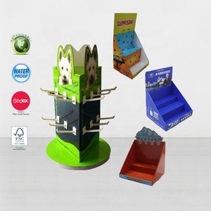 Encimera POP personalizada Mesa de escritorio Caja de exhibición de papel al por menor Soporte de exhibición de mostrador de cartón electrónico colgante con gancho - Product Image 4