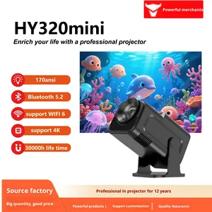 HY320 4k高清迷你便携式投影仪新款跨境移动WiFi无线家庭投影仪，带安卓11操作系统和发光二极管灯 - Product Image 6