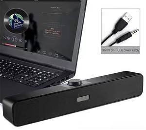 Altavoces para juegos de ordenador con cable 2,0 alimentados por USB 3,5mm entrada AUX barra de sonido diafragma Compatible con Windows PC escritorio teléfono móvil - Product Image 2