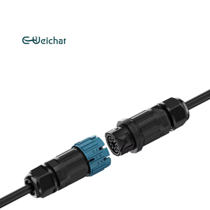 E-Weichat M15MF防水面板安装电缆连接器插头公母额定电流10A