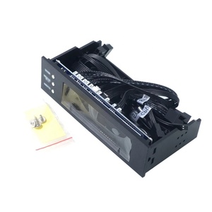 Controlador de ventilador de ordenador, 5,25 pulgadas, 12V, 3 ventiladores, Sensor de temperatura, pantalla Digital LCD, Panel frontal - Product Image 1