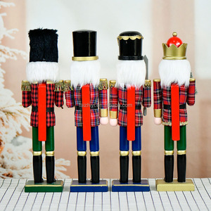 38cm quần áo kẻ sọc lễ hội trang trí bằng gỗ nutcracker cho món quà lễ hội - Product Image 2