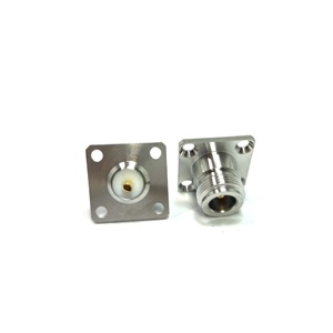 N tipi dişi Jack paneli 25x25mm 4-Hole flanş stokta RF uygulamaları için PCB dayanağı lehimleme ve kaynak konektörü için - Product Image 6