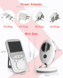 2.4G Baby Monitor Camera Wireless Audio Radio Nanny Music Intercom 2.4インチLCD Portable Walkie Talkie Babysitter Video Monitor