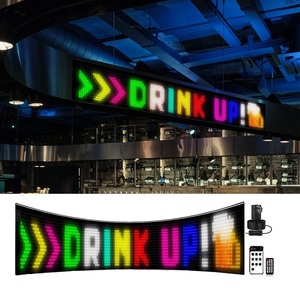 Ad alta luminosità intelligente flessibile schermo a Led USB 5v controllo App Led segno di bordo scorrimento schermo per la pubblicità - Product Image 1