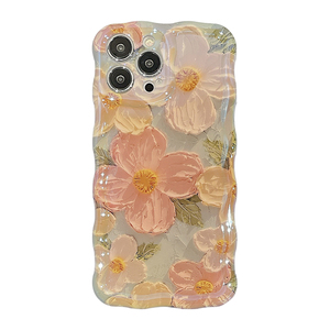 Ins Wave <strong>Style</strong> Oil Painting Flower Phone Case for IPhone13 <strong>Apple</strong> 14Pro Max and XR 11 Pro Shockproof Niche Protective Cover - Product Image 5