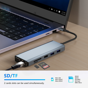 带电缆的12合1 TYPE-C多功能适配器支持4个屏幕，带有不同的显示器USB3.0 - Product Image 5