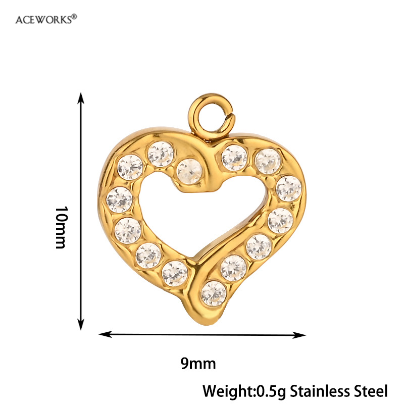 Pavé Open Heart Charm.