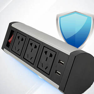 Escritorio Multi Outlets Power Conference Table Escritorio de oficina Mesa clip abrazadera enchufe reunión enchufes - Product Image 6