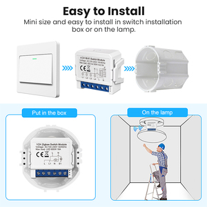 Tuya 16A 1/2/3/4CH Control de doble vía Zigbee3.0 Temporizador de relé inteligente Mini Módulo de interruptor de luz - Product Image 4