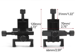 スポッティングスコープ双眼単眼顕微鏡用の3軸金属ホルダーマウント - Product Image 6