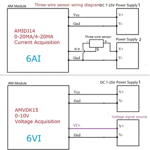 6VI/4DI/4DO <strong>0</strong>-10V <strong>Input</strong> / <strong>Digital</strong> <strong>input</strong> and <strong>output</strong> module / RS485 MODBUS RTU Communication AMVDK15 ELETECHSUP