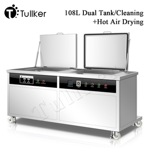 Tullker 100L ПЛК-контроль индивидуальная сборка 108L два резервуара инструмент горячей сушки для Ultensil промышленный ультразвуковой очиститель ванны - Product Image 2
