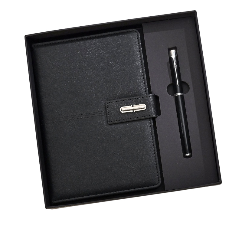 Caja de regalo negra, set de 3 piezas con bolsa de mano.