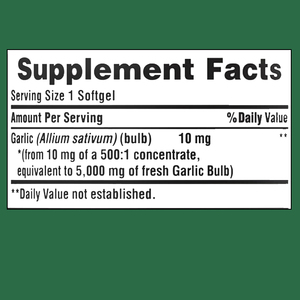 Ail frais 5000mg Complément alimentaire traditionnel pour la santé cardiaque et le soutien de la circulation avec des gélules à libération antioxydante - Product Image 3