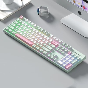 Dropship teclado de escritura de buena sensación inalámbrico de varios colores para computadora y juego con palabras árabes rusas - Product Image 4