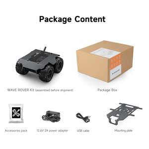 WAVE ROVER (EN) Waveshare flessibile ed espandibile 4WD Robot Mobile Chassis Raspberry Pi Car Full Metal Body Robot Car - Product Image 6