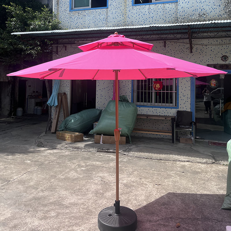Ombrello a mano rosa-doppio top