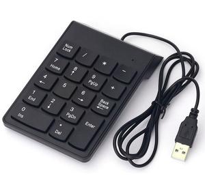 Mini teclado con cable, teclado numérico de 18 teclas para ordenador portátil, PC de escritorio, teclado Digital