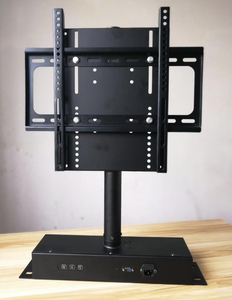 電動リモート木製テレビキャビネットパーティションデザイン360度回転LCDTVスタンド金属卓上TVブラケットマウント - Product Image 4