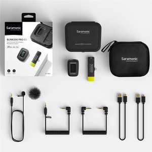 Saramonic Blink500 Pro B3 B4 B5 B6 ultra kompakt 2.4 GHz çift kanallı kablosuz mikrofon iOS Android Smartphone için Vlog kayıt - Product Image 6