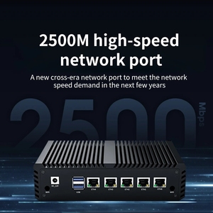 Industrial Mini Pc <strong>Desktop</strong> <strong>Computer</strong> N5105 N5905 5*i225 Lan Quad Core DDR4 HD <strong>2</strong>*COM POE Function X86 Fanless Firewall VPN Case - Product Image 3