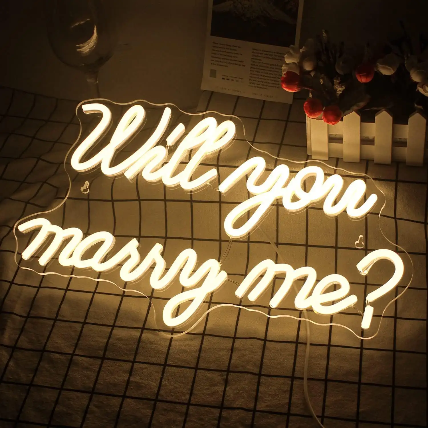 Tu queres casar comigo letreiro de néon com luzes para proposta decorações de casamento para noivado romântico letreiro de néon arte de parede para esposa