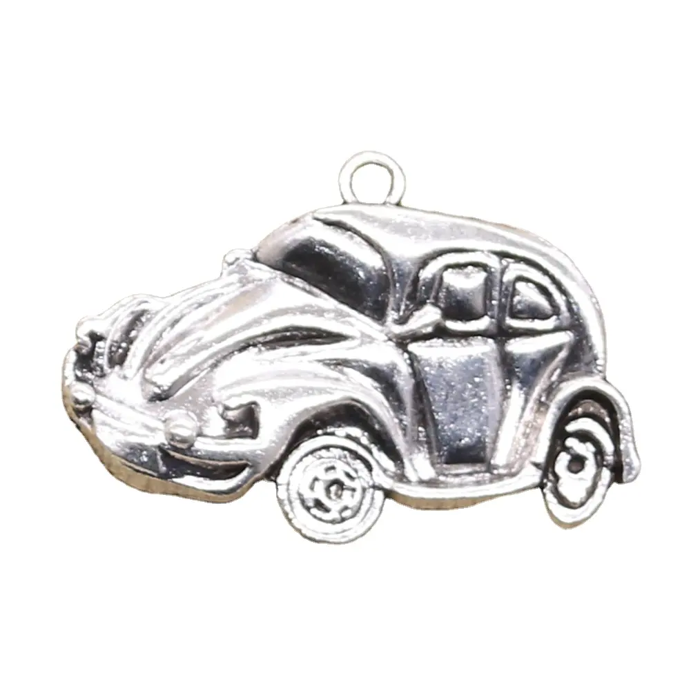 Encantos coche insecto escarabajo Herbie 39x26mm hecho a mano ajuste, colgantes de Color plata tibetana Vintage, DIY para collar de pulsera