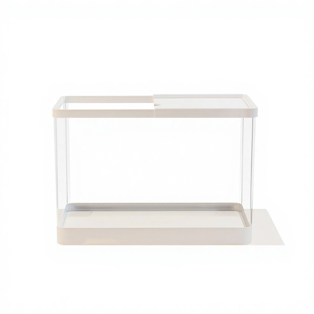 Fish tank/turtle tank universal bare tank with cover-white