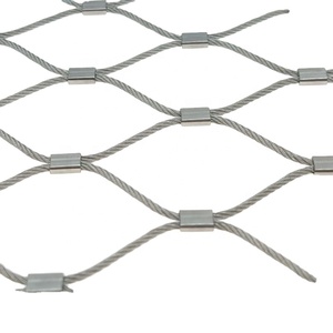 Rete di sicurezza industriale 3.0mm 7x19 maglia a fune in acciaio inossidabile-apertura esagonale di 50mm per protezione anticcontro le cadute di alto livello - Product Image 1