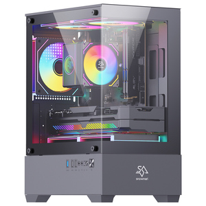 SNOWMAN Funda de PC MicroATX Mid Tower elegante y compacta diseñada para juegos y sistemas profesionales Computadora de aplicaciones de stock - Product Image 1