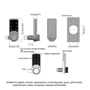 Электронный кодовый замок с сенсорным экраном, 20 мм - Product Image 5