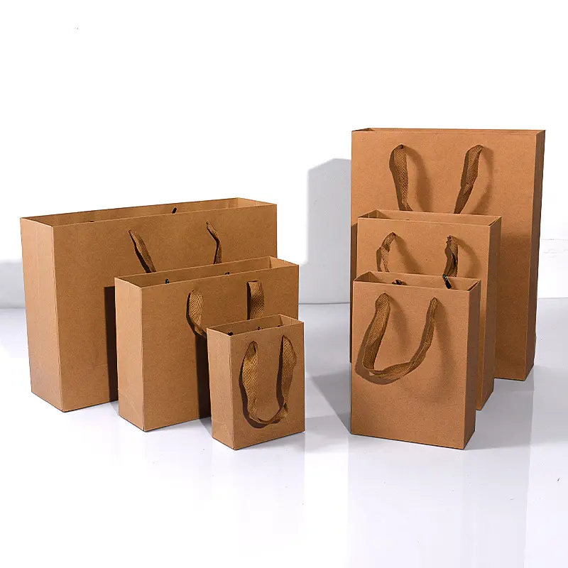 Rg conjunto de saco de papel de embalagem personalizada, sacola de roupas de embalagem personalizada feita sob encomenda