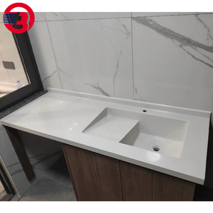 酒店用人造石盆高端豪华实心面盆无缝水槽 - Product Image 2