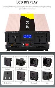 600瓦纯正弦波逆变器DC 12v交流220太阳能系统逆变器10000瓦峰值功率24VDC输入12000瓦最大功率OEM - Product Image 3