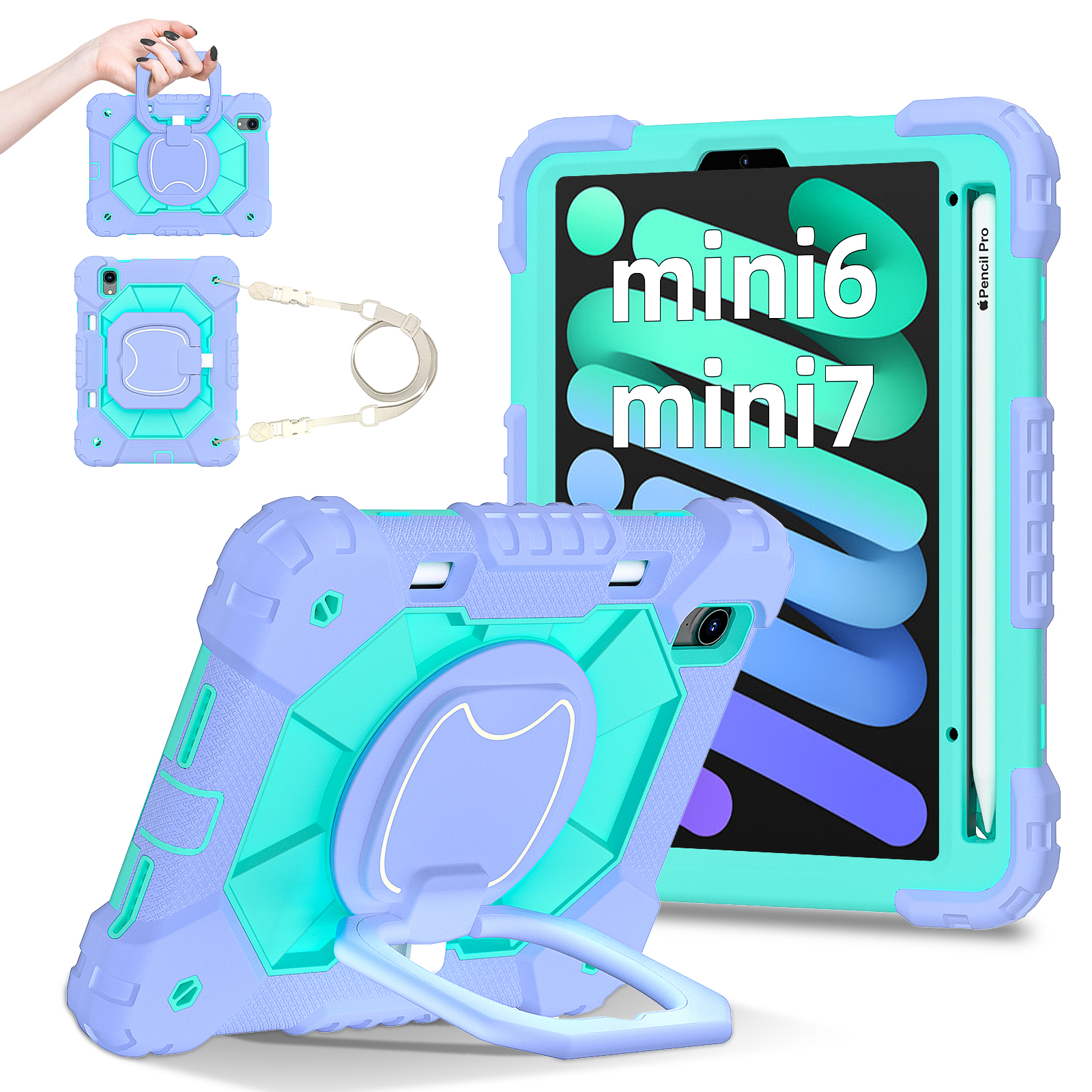 Purple+Mint Green