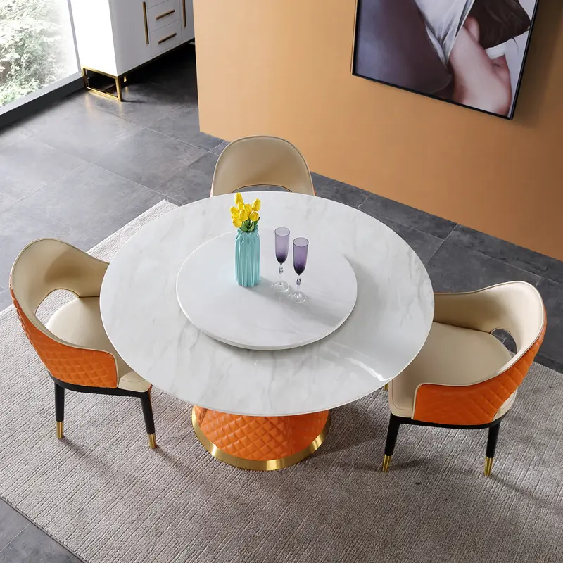 Tabela de jantar moderna de mármore do oem design de luxo