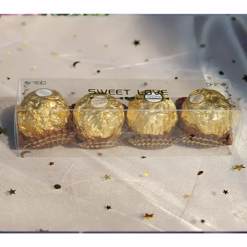 Scatole trasparente trasparente scatole di plastica trasparente Mini scatole di caramelle cubo per il confezionamento di bomboniere confezione regalo
