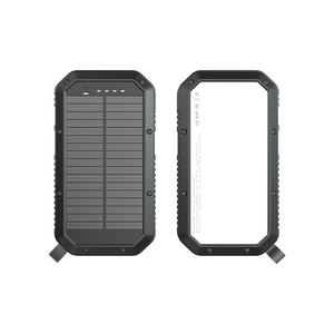 Banco de energía solar portátil con luz LED para acampar 20000mAh 3 dispositivos de carga 10W Salida IPX4 a prueba de agua - Product Image 1