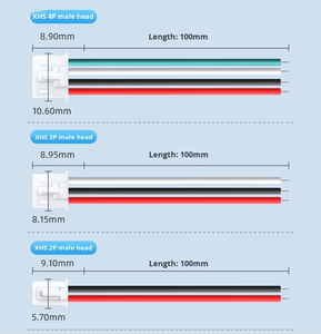 Bán buôn 2P 3P 4P Nam Nữ nối xh2.54mm thiết bị đầu cuối ul1007 22AWG Fan <span class=keywords><strong>Led</strong></span> chiếu sáng dây nịt - Product Image 5