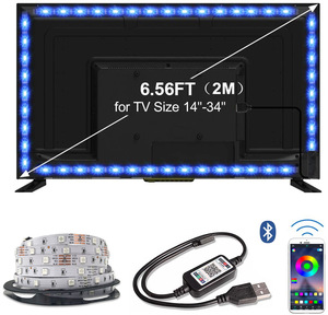 USBRGBLEDストリップライト8mm60LED 5V SMD5050スマートAPPコントロールBluetoothフレキシブルリボンLEDテープコンピューターTVバックライト - Product Image 5