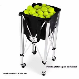 New chance Aluminium legierung Klappbarer Tennis rahmen Auto wagen Tragbarer mobiler Pickle ball Korb Trainings ausrüstung Paket 150-Ball - Product Image 5