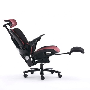 Hiện đại sang trọng vải màu đen da đỏ giá tốt nhất Ergonomic điều hành xoay PC ghế văn phòng với footstep Flip-up gấp cánh tay - Product Image 6