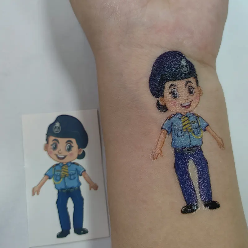 Petit tatouage temporaire personnalisé Faux tatouages temporaires amusants et imperméables pour enfants