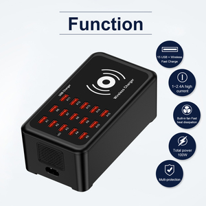 15 port çoklu port usb şarj istasyonu artı apple 16 android vb için kablosuz şarj sonrası. - Product Image 4