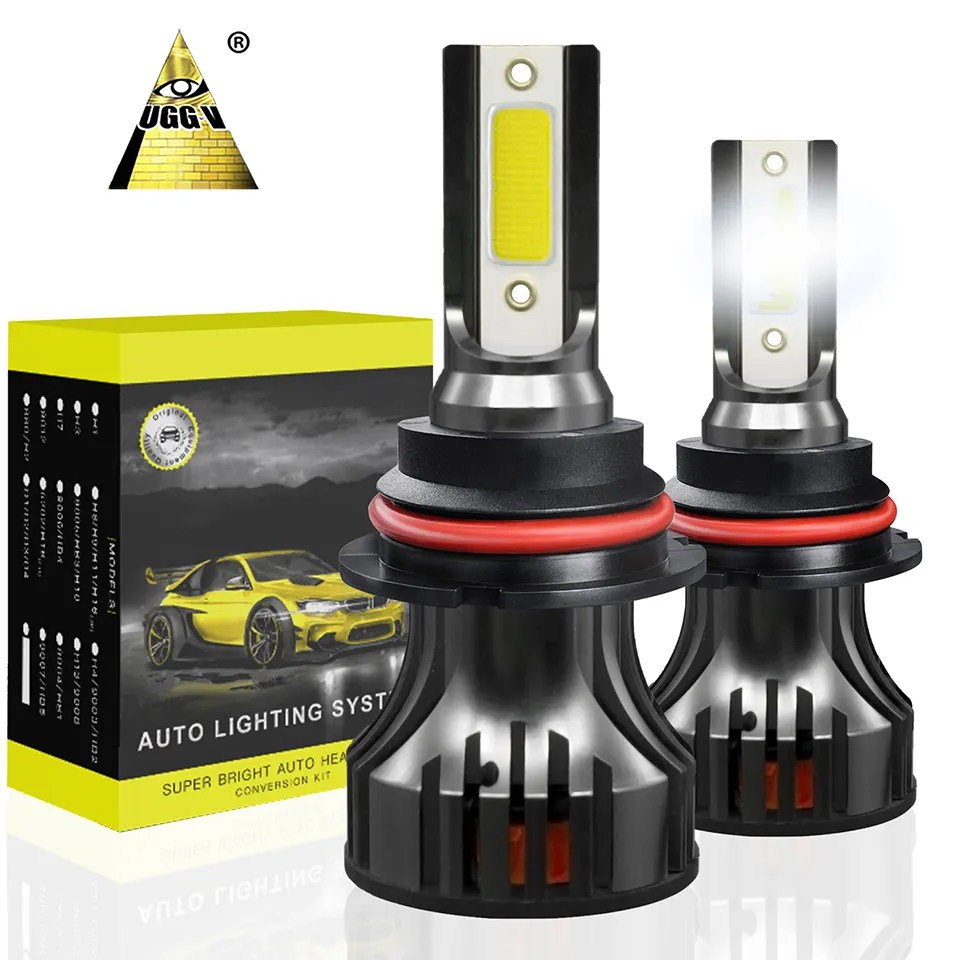 UGGV Ampoule de phare à LED Feux de croisement Ampoule LED Antibrouillard 8000 Lumens 6000K Blanc brillant IP65 Vw Golf 4 Phares antibrouillard UG5C Luces Led Auto