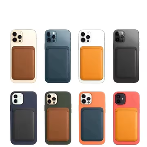 Strong Magnet <strong>Mag</strong> PU Leather <strong>Safes</strong> Magnetic Card Holders Original Custom Design Phone Card Wallet for Apple Phone