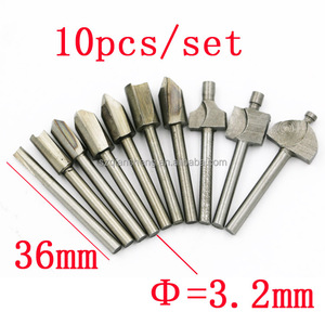 10pcs 3mm 1/8&quot; Shank HSS <strong>Router</strong> Bits Carbide Wood Cutter Milling Fits <strong>CNC</strong> <strong>Router</strong> Bits Set Woodworking Sanding Carving Knife - Product Image 2