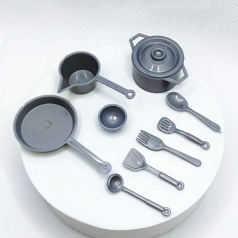 בית בובות מיניאטורות סימולציה סכין מזלג מטבח כלי מודל DIY אביזרי סצנת דקור צעצוע